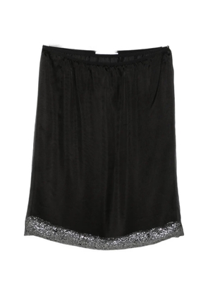 Julie Kegels Sidney sequin-embellished asymmetric-hem skirt - Black