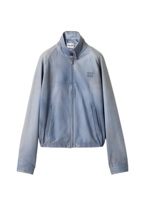 Miu Miu nappa-leather jacket - Blue
