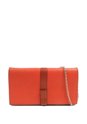 Loewe Pre-Owned Anagram leather clutch bag - Red