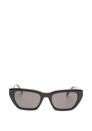 Saint Laurent Pre-Owned M127 logo-plaque sunglasses - Black