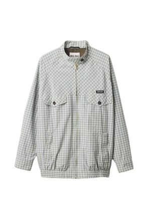 Miu Miu checked technical-fabric blouson jacket - White