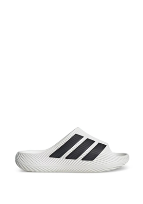 adidas Purechill striped slides - White