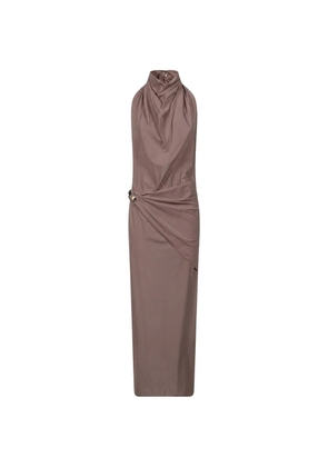 Hamoulet Olimpia draped dress - Brown