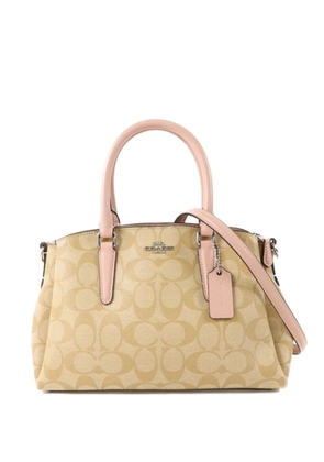 Coach Vintage monogram-pattern leather-trim shoulder bag - Neutrals