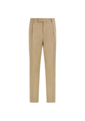 Ferragamo silk and wool tailored trousers - Neutrals