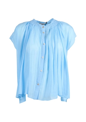 Forte Forte smocked sleeveless shirt - Blue