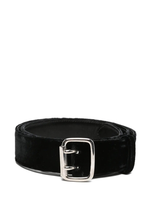 Gianfranco Ferré Pre-Owned 2000 velvet double-prong belt - Black