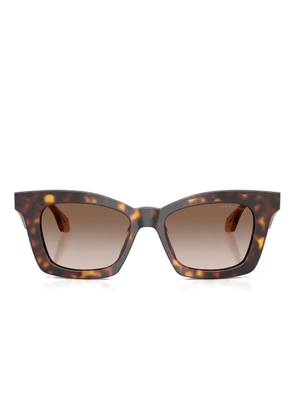 Giorgio Armani rectangular-frame sunglasses - Brown