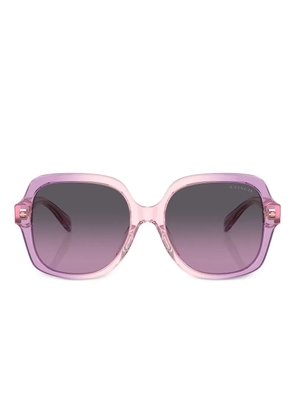 Coach square-frame gradient-lens sunglasses - Pink