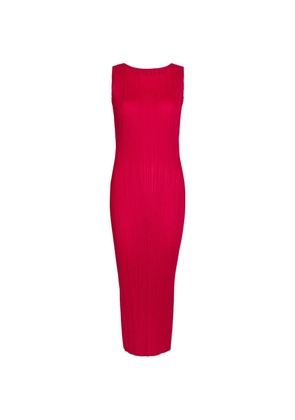 Pleats Please Issey Miyake sleeveless midi dress - Pink