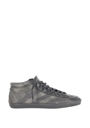 Burberry Pre-Owned check-print high-top sneakers - Grey