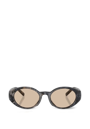 Diesel tortoiseshell-effect oval-frame sunglasses - Brown