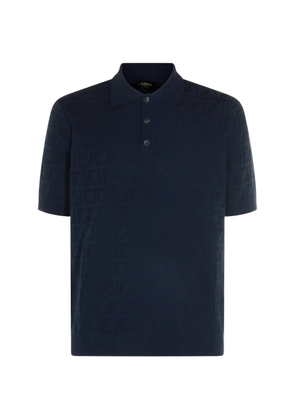 FENDI FF-motif polo shirt - Blue