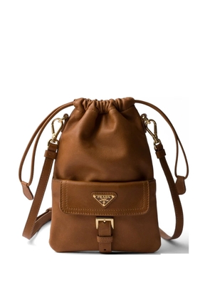Prada nappa-leather pouch - Brown