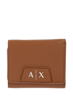 Armani Exchange logo-lettering wallet - Brown
