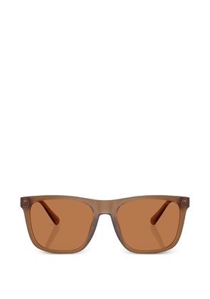 Coach C Hardware textured square-frame sunglasses - Brown