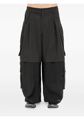 SONGZIO multi-pocket layered cargo pants - Black