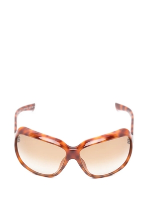 Gucci Eyewear tortoiseshell-effect geometric-frame sunglasses - Brown
