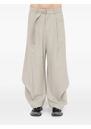 SONGZIO bias-drape palazzo pants - Neutrals