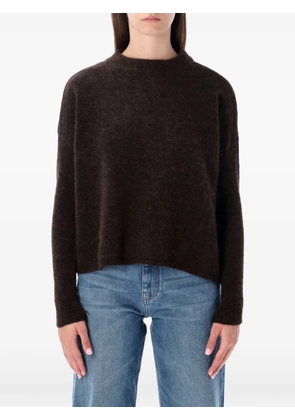 Sessùn brushed crew-neck sweater - Brown