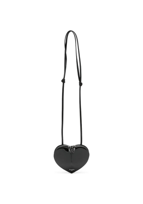 Alaïa Pre-Owned heart-shaped patent-leather mini crossbody bag - Black