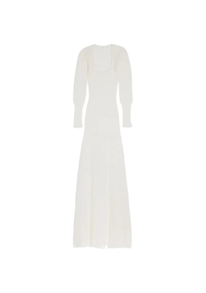 Jacquemus Dao long-sleeve cutout midi dress - White