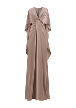 Gemy Maalouf V-neck draped gown - Neutrals