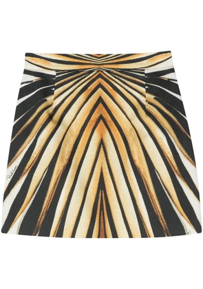 Roberto Cavalli Ray Of Gold-print mini skirt - Yellow