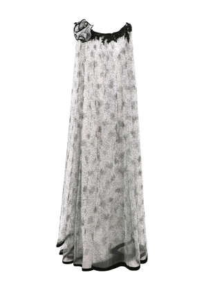 Gemy Maalouf floral-appliqué gown - White