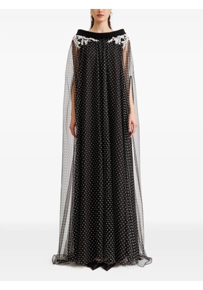 Gemy Maalouf boat-neck gown - Black