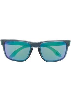 Oakley wayfarer-frame mirrored sunglasses - Blue