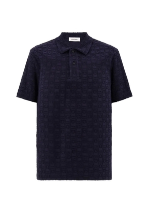 Ferragamo monogram polo shirt - Blue