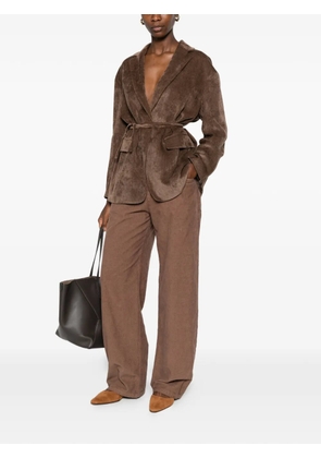 Brunello Cucinelli corduroy barrel-leg trousers - Brown