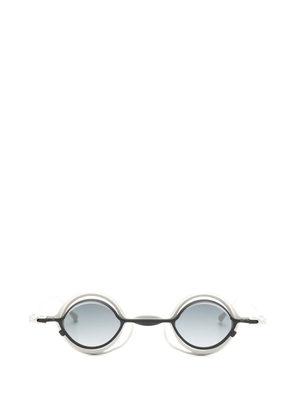 Rigards clip-on round-frame glasses - White
