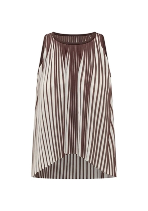 BOSS pleated striped top - Brown