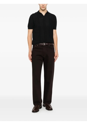 Jeordie's polo-collar T-shirt - Black