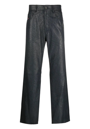Diesel lambskin straight-leg trousers - Grey