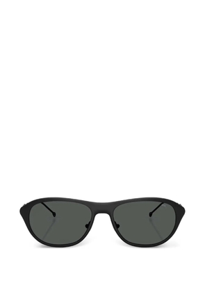 Diesel matte oval-frame sunglasses - Black