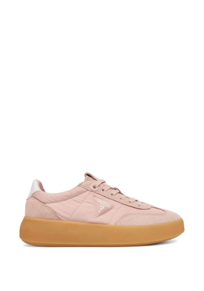 GUESS USA Suede-panel logo-detail sneakers - Pink