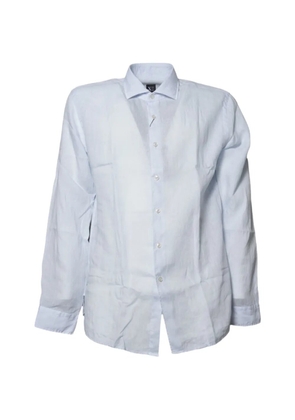 XE long-sleeve spread-collar shirt - Blue