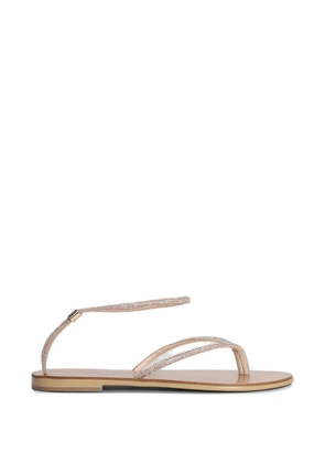 Nicolas Lainas crystal-embellished thong-strap sandals - Neutrals
