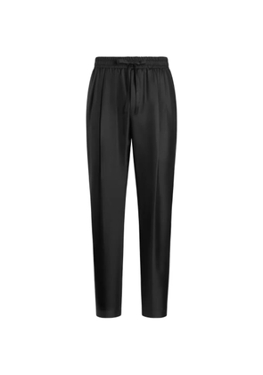 Dolce & Gabbana silk twill jogging trousers - Black