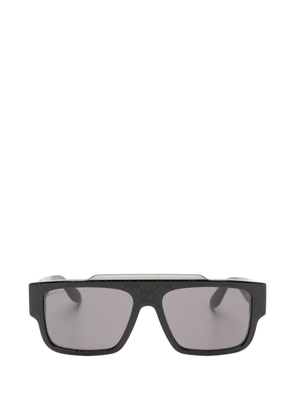 Gucci Pre-Owned GG-monogram rectangle-frame sunglasses - Black