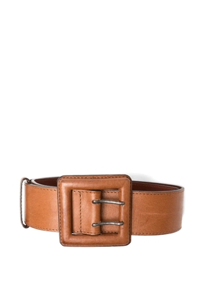 Gianfranco Ferré Pre-Owned 2000 square-buckle belt - Brown
