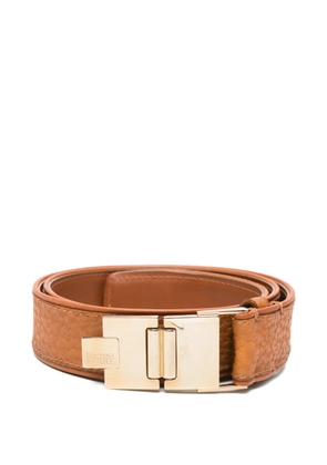 Gianfranco Ferré Pre-Owned 2000s logo-engraved pebbled belt - Neutrals