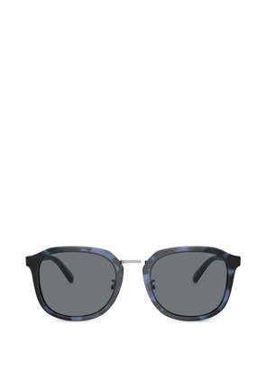 Coach tortoiseshell-effect round-frame sunglasses - Blue