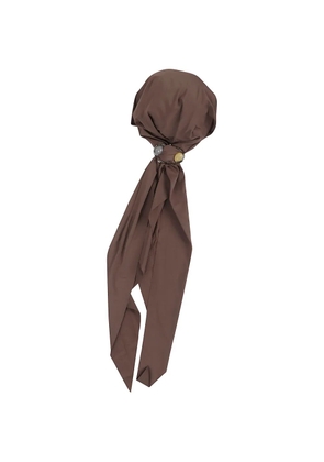 Hamoulet Iris bead-embellished headscarf - Brown