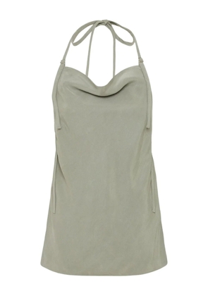 St. Agni cowl-neck halter top - Grey