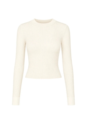 Max Mara ribbed-knit metallic-trim sweater - Neutrals