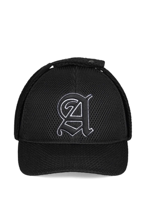 Aries Airtex Trapper logo-embroidered mesh-panel cap - Black